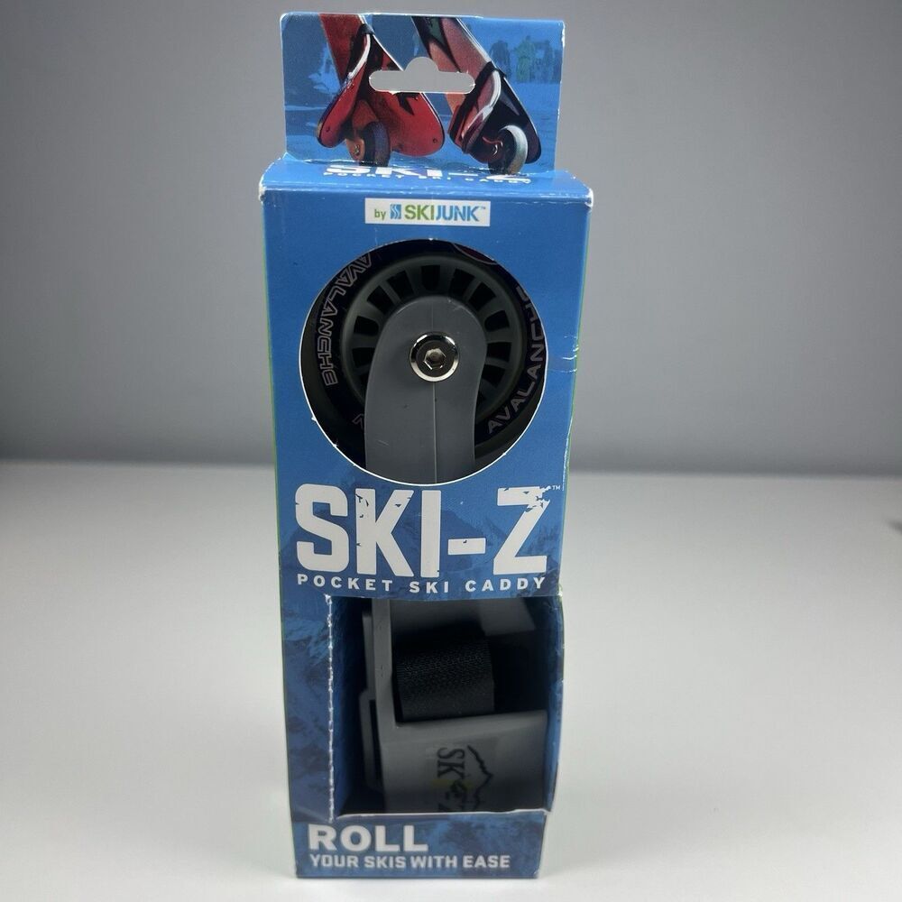 Ski-Z Pocket Ski Caddy Roller Holder By Skijunk Grey